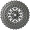 Ekena Millwork Sellek Ceiling Medallion (Fits Canopies up to 1 1/8"), 18 1/2"OD x 7/8"ID x 1 1/2"P, Silver CM18SKSLS - alternate 1